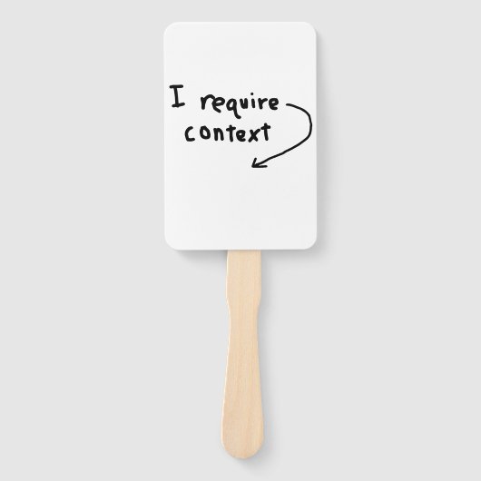 Wojak I require context sign ハンドファン (正面)