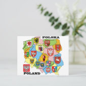 Wojewodztwa Polski_mapa ポストカード (スタンド正面)