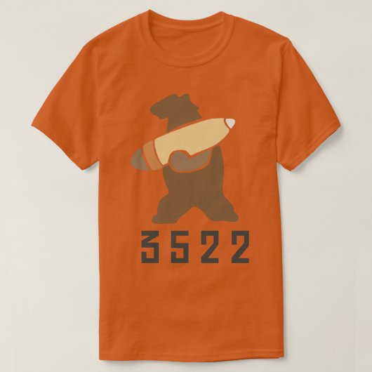 Wojtek the bear Polish Soldier Bear Natural Brown Tシャツ (デザイン正面)