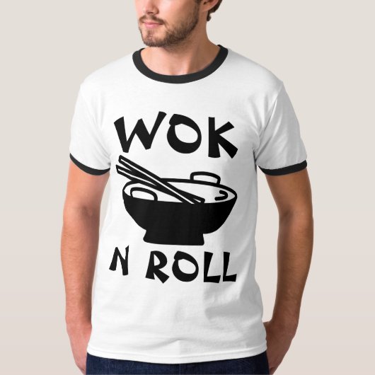 WOK N食転が品Tシおもしろいャツ Tシャツ (正面)