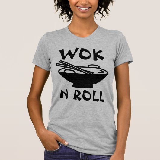 WOK N食転が品Tシおもしろいャツ Tシャツ (正面)