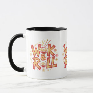 Wok & Roll Dim Sum Asian Cuisine Vintage Retro Foo マグカップ
