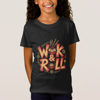 Wok & Roll Dim Sum Asian Cuisine Vintage Retro Foo Tシャツ