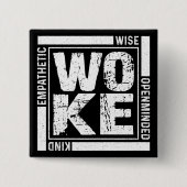 Woke 缶バッジ (正面)