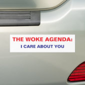 WOKE AGENDA バンパーステッカー (車上)