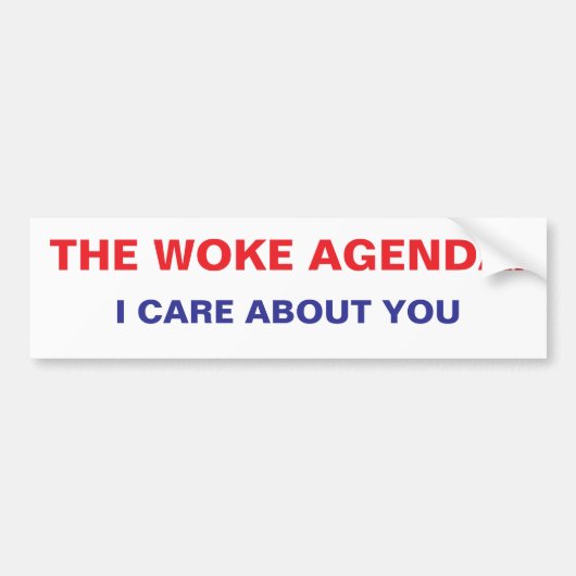 WOKE AGENDA バンパーステッカー (正面)