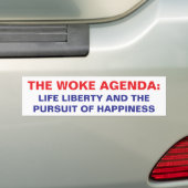 WOKE AGENDA バンパーステッカー (車上)
