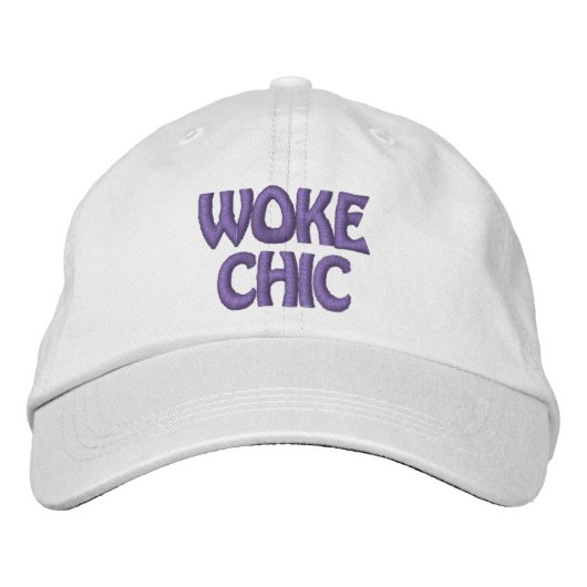 WOKE CHIC刺繍ハット 刺繍入りキャップ (正面)