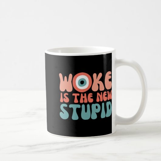 Woke Is The New Stud Funny Anti Woke Conservative コーヒーマグカップ (右)