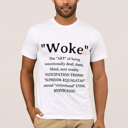 "WOKE" Tシャツ (正面)