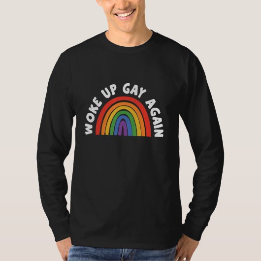 Woke Up Gay Again Transgender Bisexual Transgender Tシャツ (正面)