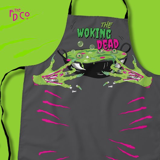 Woking おもしろい Dead Zombie Rippin'アイボールポップピン' エプロン