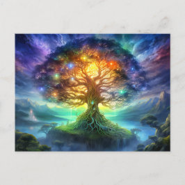 Wold tree Yggdrasil of northern viking mythology ポストカード