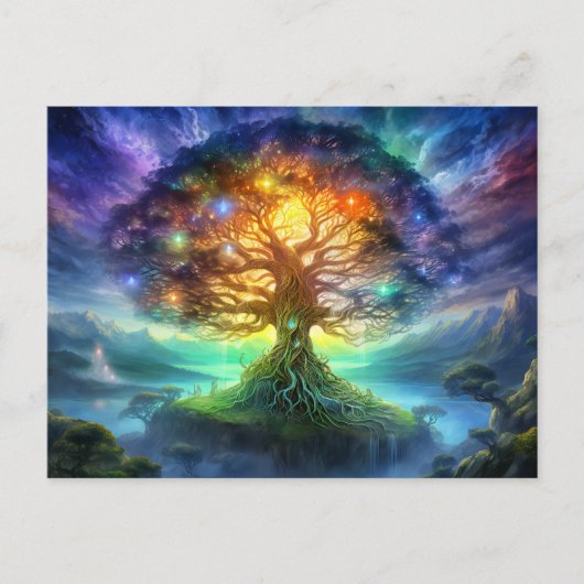 Wold tree Yggdrasil of northern viking mythology ポストカード (正面)