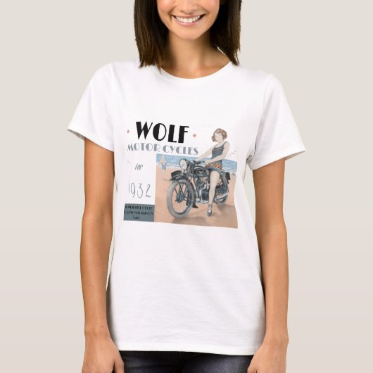 WolfオートバイTシャツ Tシャツ (正面)