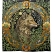 Wolfプロファイルのヴィンテージスタイル シャワーカーテン (正面)