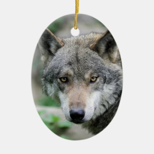 Wolf_011 セラミックオーナメント (正面)