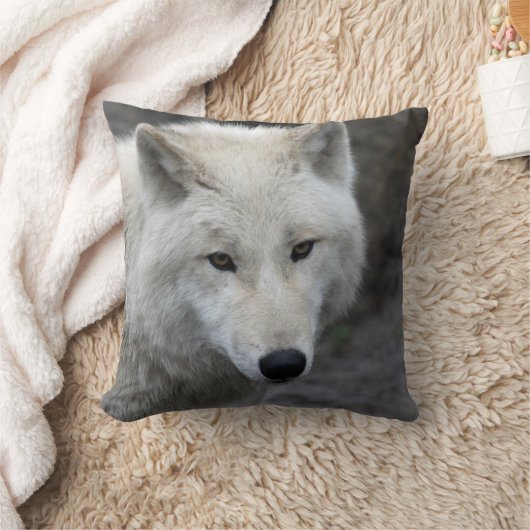 Wolf_015 クッション (ブランケット)