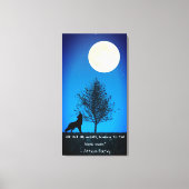 Wolf and Full Moon Canvas Wall Art キャンバスプリント (正面)