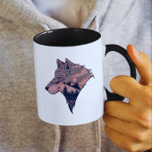 Wolf and Mountain Mug マグカップ
