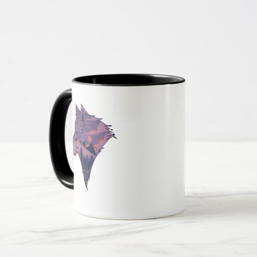 Wolf and Mountain Mug マグカップ (正面左)
