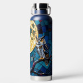 Wolf and Owl Mosaic Art ウォーターボトル (背面)