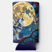  Wolf and Owl Mosaic Art スリム缶クーラー (裏面)