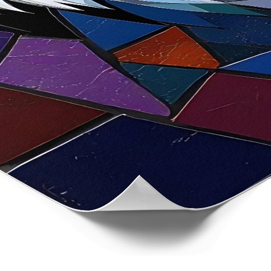 Wolf and Owl Vibrant and Colorful ポスター (角)