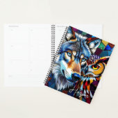 Wolf and Owl Vibrant and Colorful Personalized  プランナー手帳 (ディスプレー)