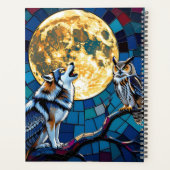 Wolf and Owl Vibrant and Colorful Personalized  プランナー手帳 (裏面)