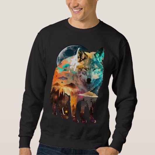 Wolf And Wolves Men Women Kids 56 スウェットシャツ (正面)