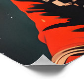 Wolf Astronaut Poster, Wolf Retro Print, Wolf ポスター (角)