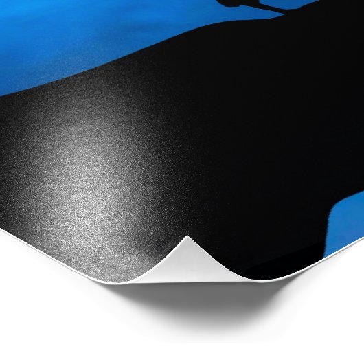 Wolf at Night フォトプリント (角)