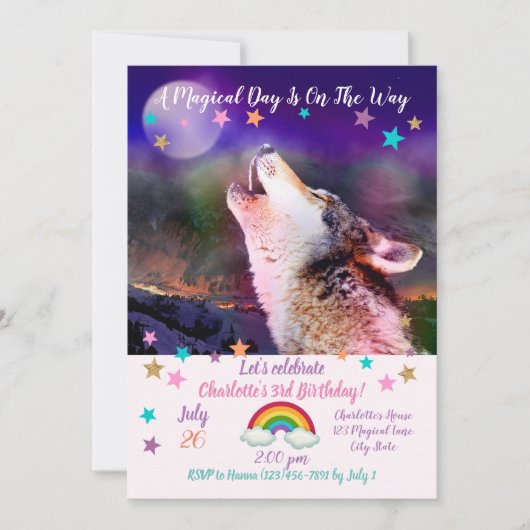 Wolf at night 招待状 (正面)