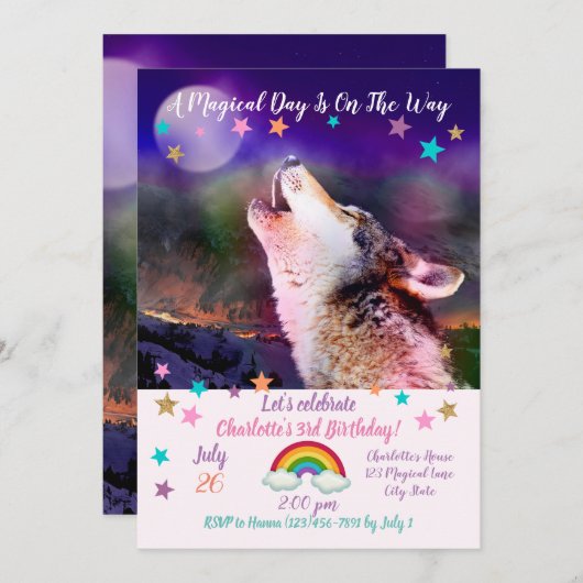 Wolf at night 招待状 (正面/裏面)