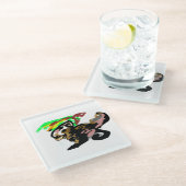 Wolf autumn joy ガラスコースター (アングル)