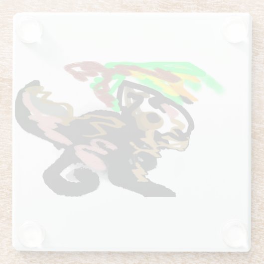 Wolf autumn joy ガラスコースター (裏面)