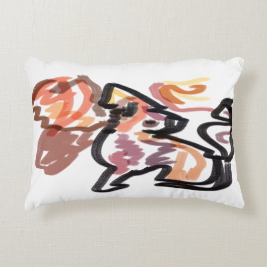 Wolf Autumn sunset アクセントクッション (正面)