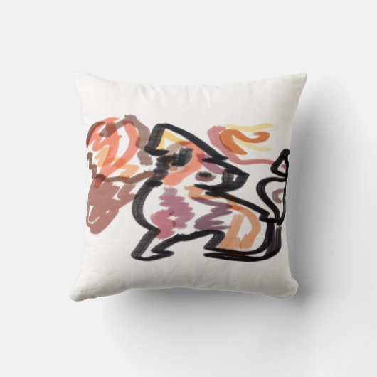 Wolf Autumn sunset クッション (裏面)