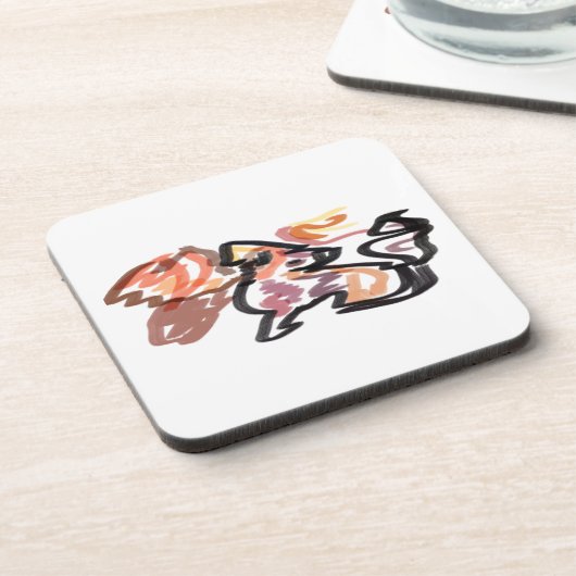 Wolf Autumn sunset コースター (左側)