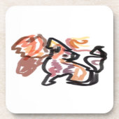 Wolf Autumn sunset コースター (正面)