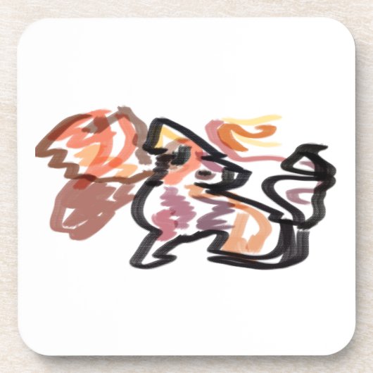 Wolf Autumn sunset コースター (正面)