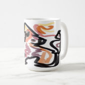 Wolf Autumn sunset コーヒーマグカップ (正面右)