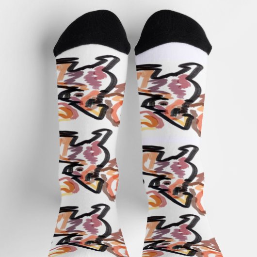 Wolf Autumn sunset ソックス (上部)