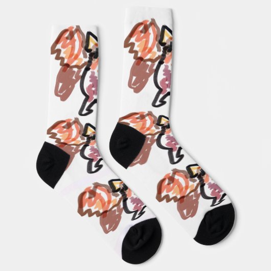 Wolf Autumn sunset ソックス (右)