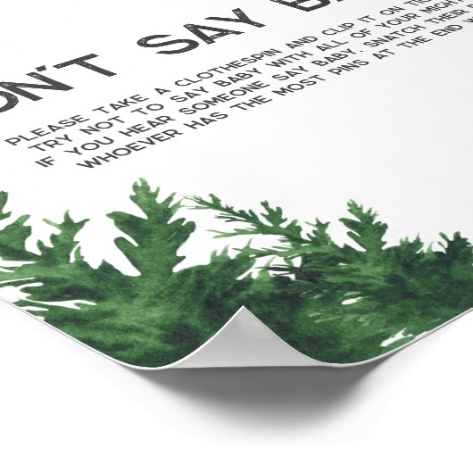 Wolf baby shower - Don't say baby ポスター (角)