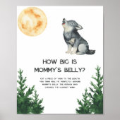 Wolf baby shower - How big is mommy's belly ポスター (正面)