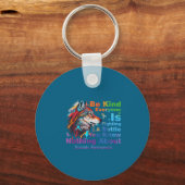 Wolf Be Kind Suicide Awareness Mental Health Suprt キーホルダー (正面)