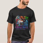 Wolf Be Kind Suicide Awareness Mental Health Suprt Tシャツ (正面)