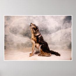 Wolf Bodypainting Illusion ポスター